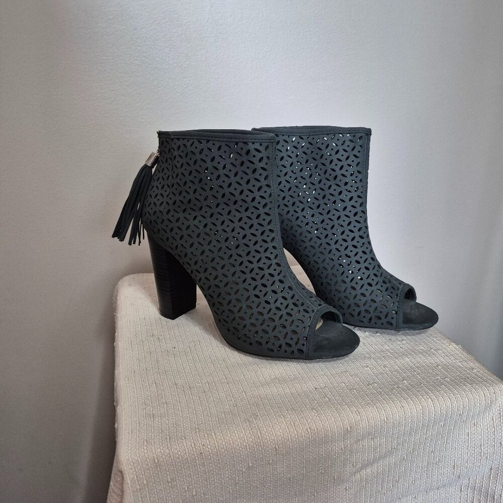 Black cut out Booties
